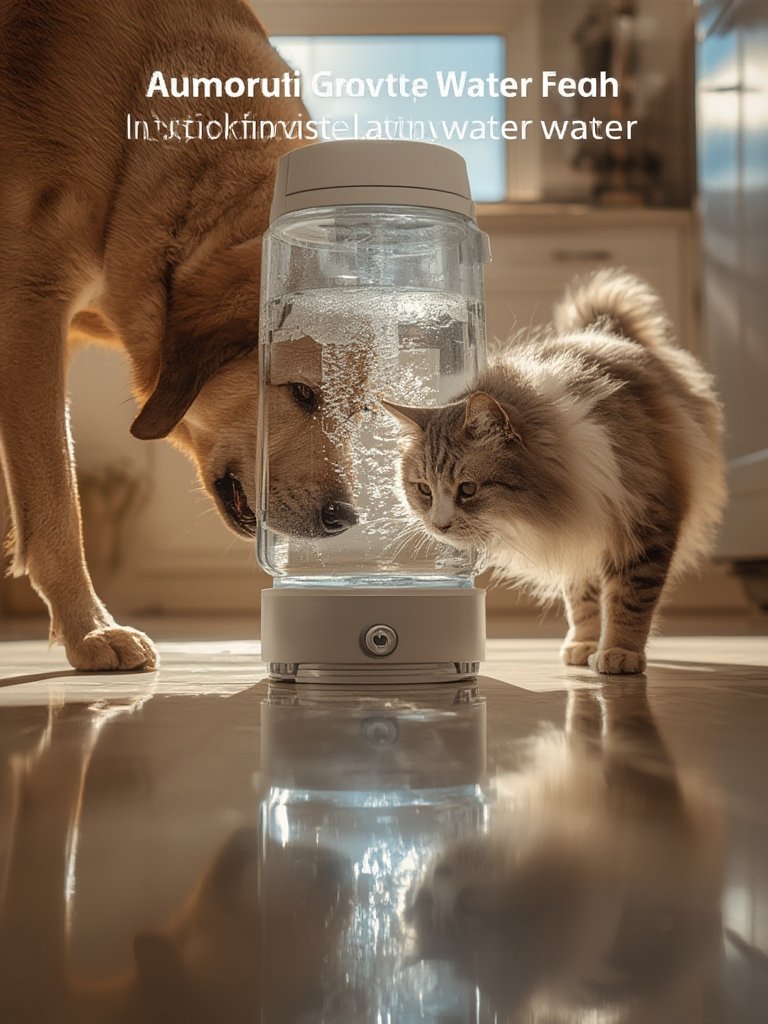 water dispenser in action