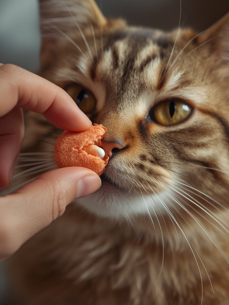 cat treats in action