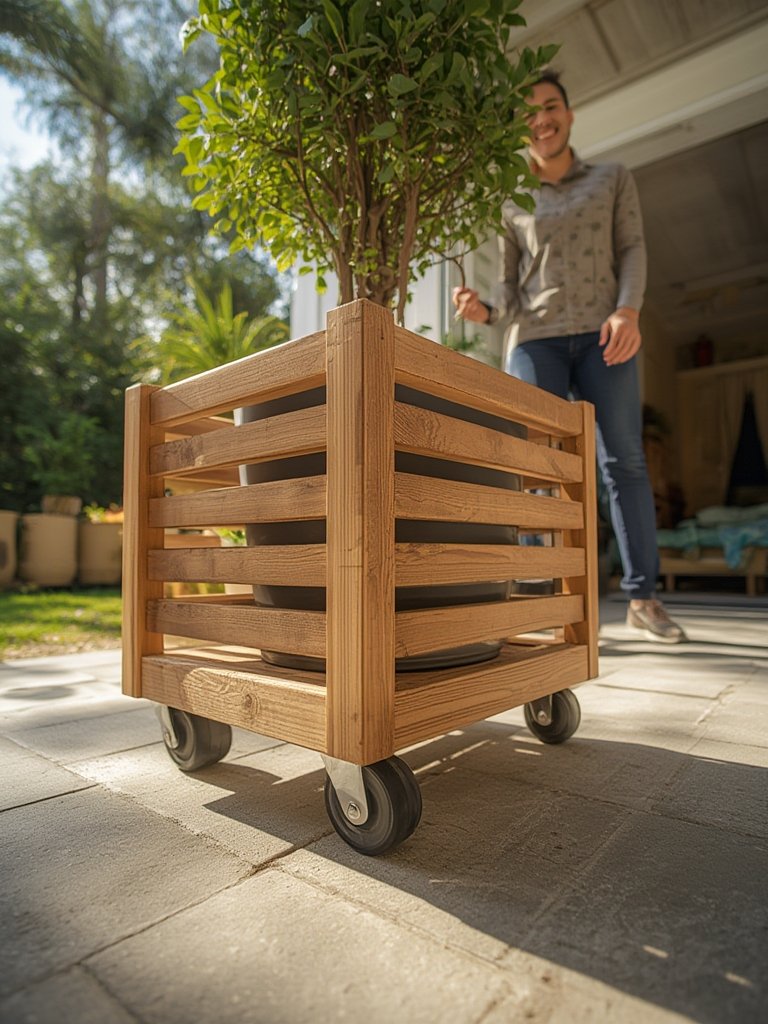 plant caddy in action