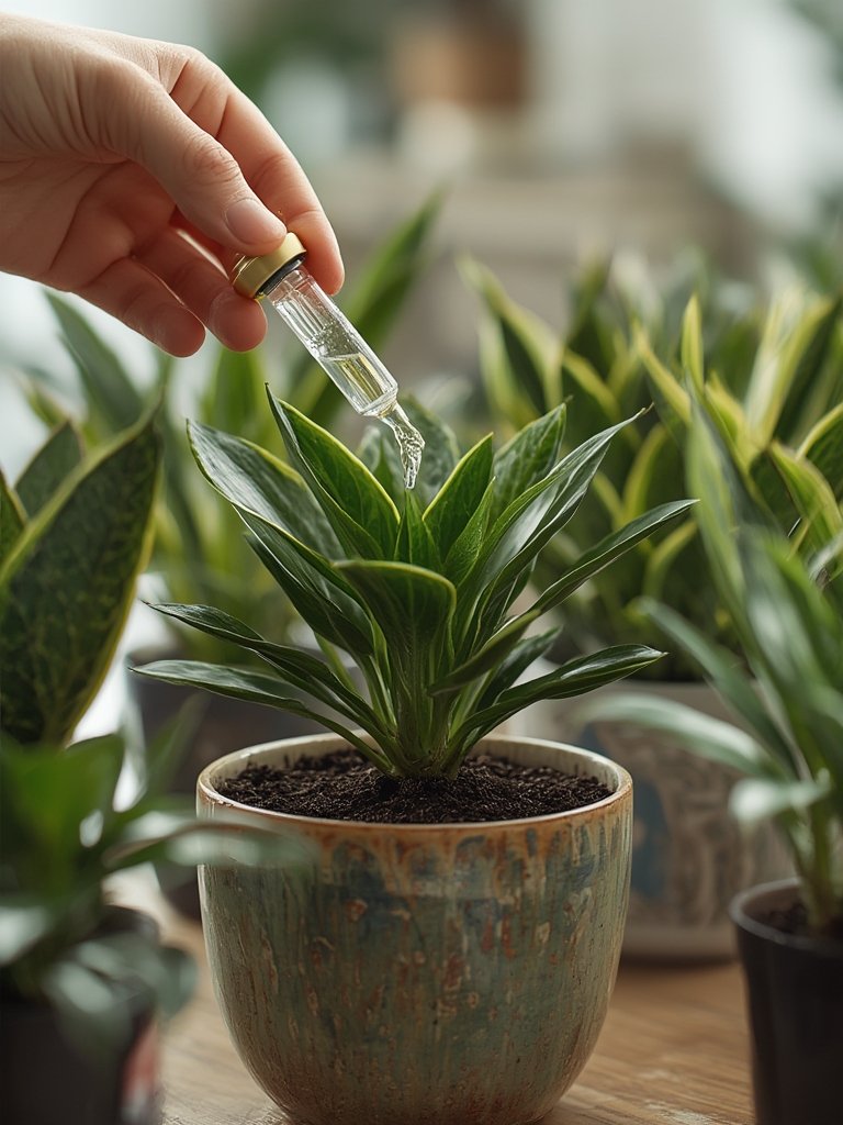 liquid fertilizer in action