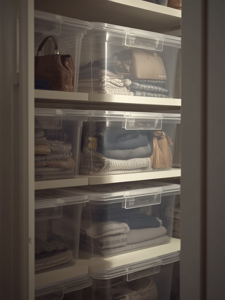 storage bins in action