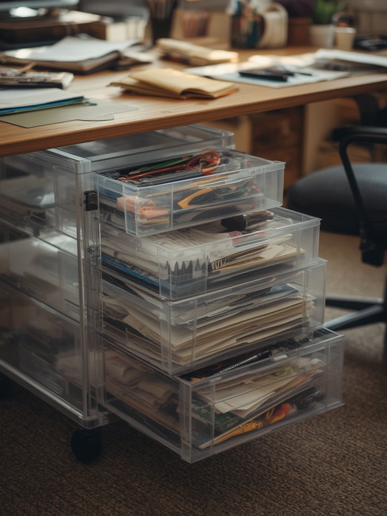 Should You Buy the IRIS USA 10-Drawer Rolling Cart for Crafts? 2 storage cart in action