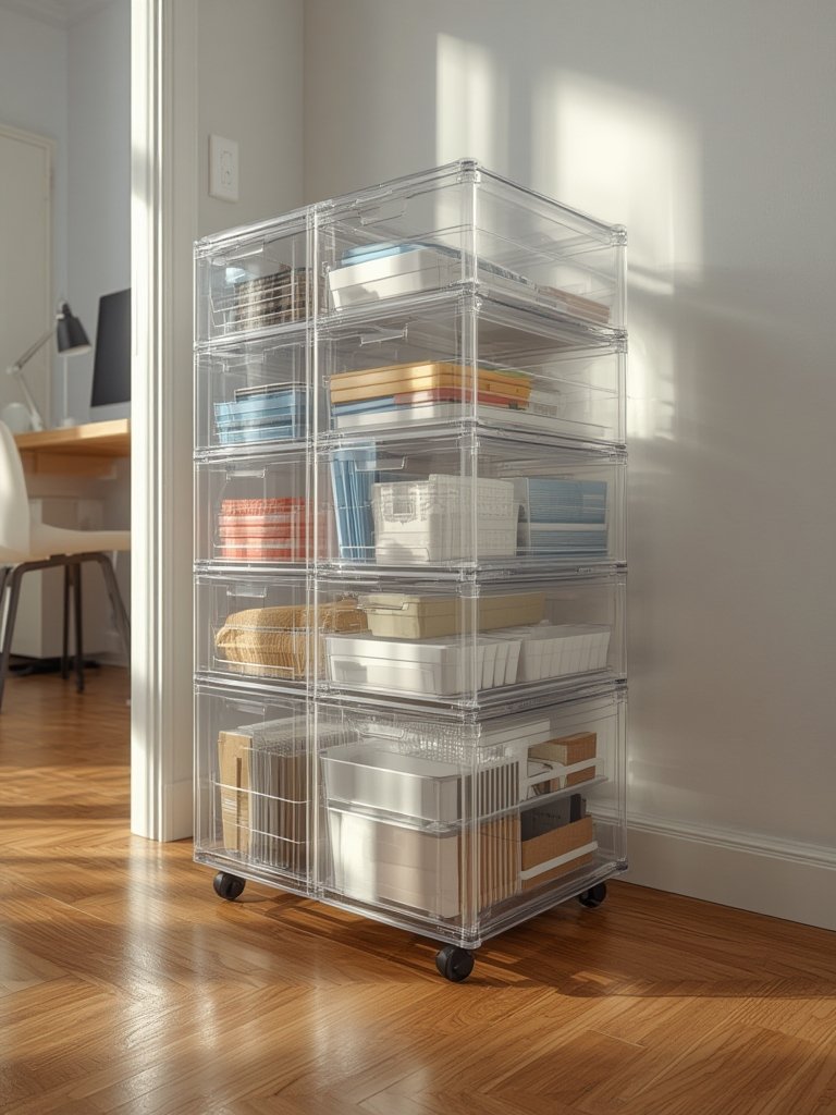 storage drawers in action