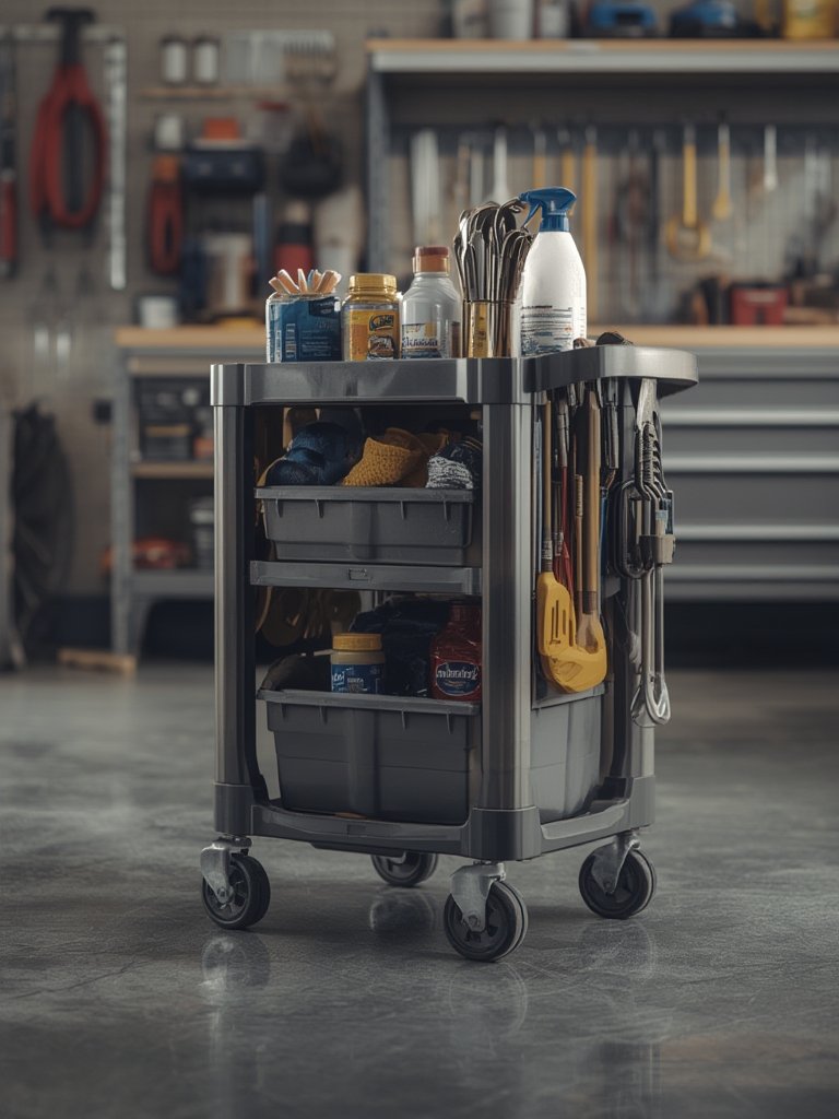 utility cart in action