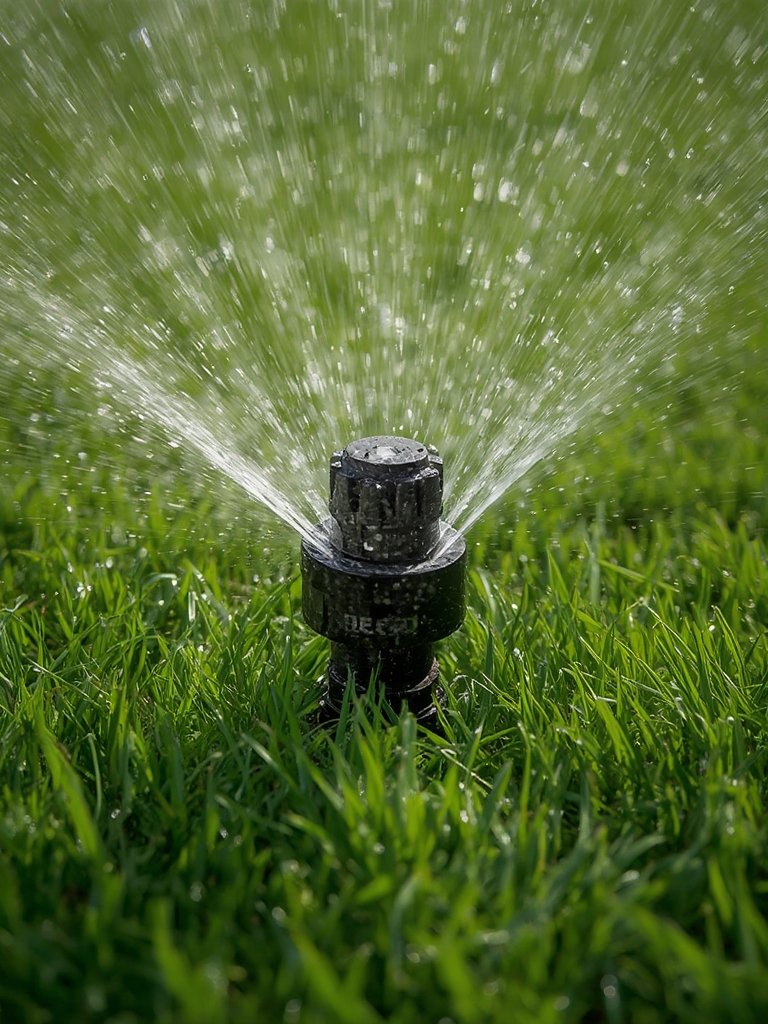 sprinkler head in action