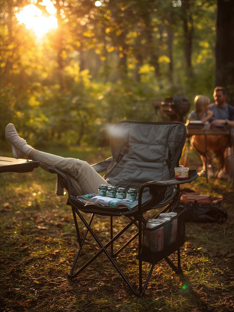 camping chair in action