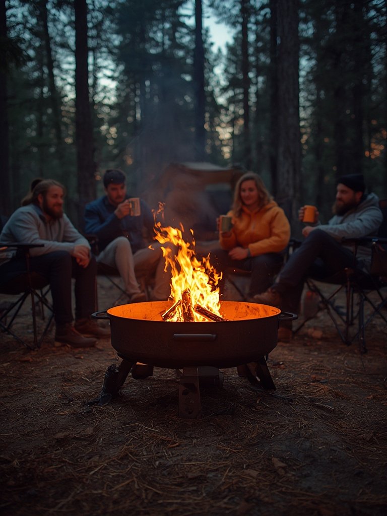 propane firepit in action