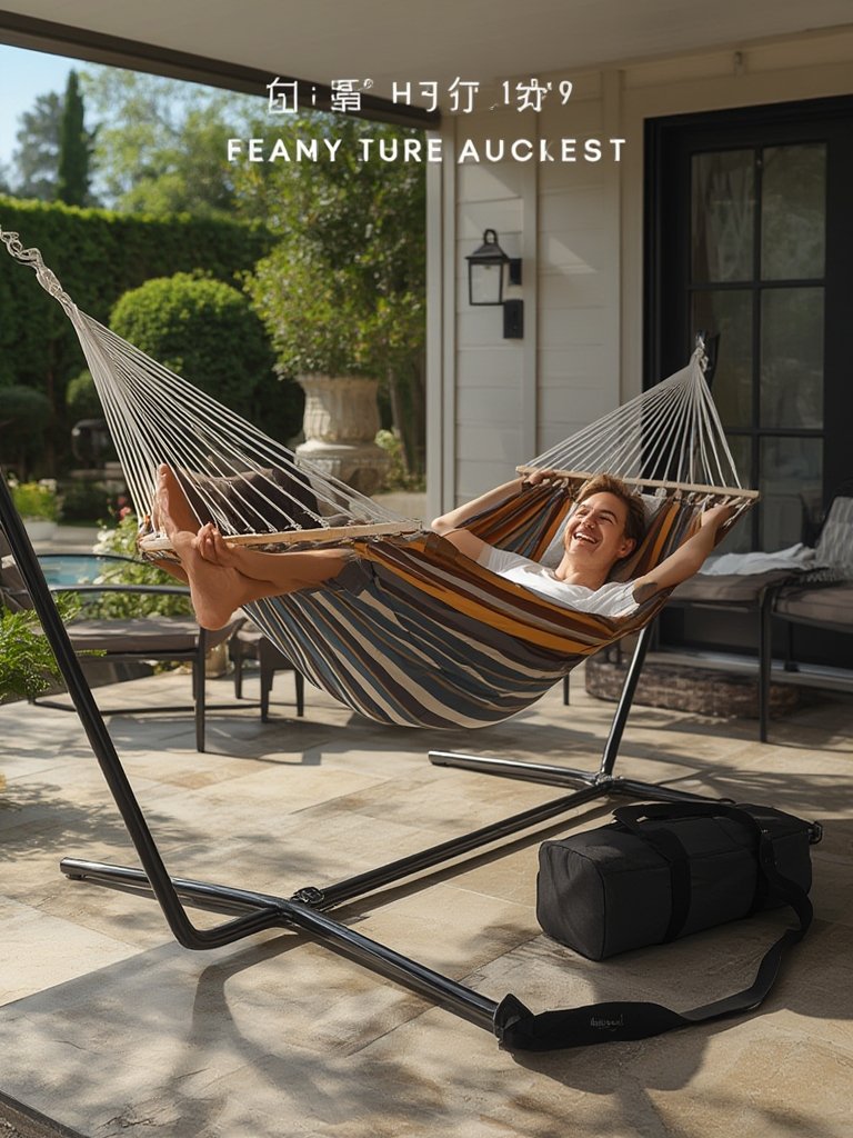 hammock stand in action