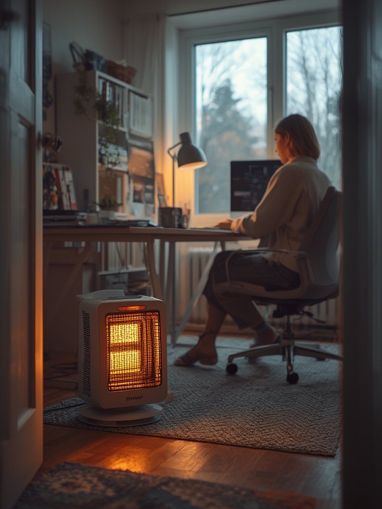 space heater in action
