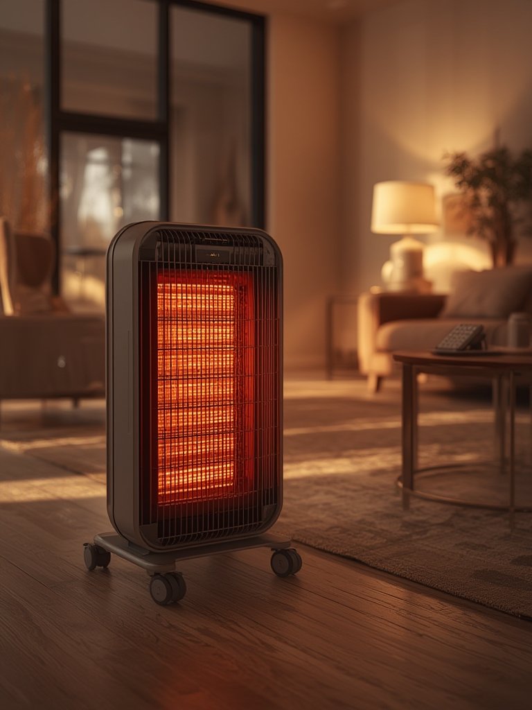 infrared heater in action