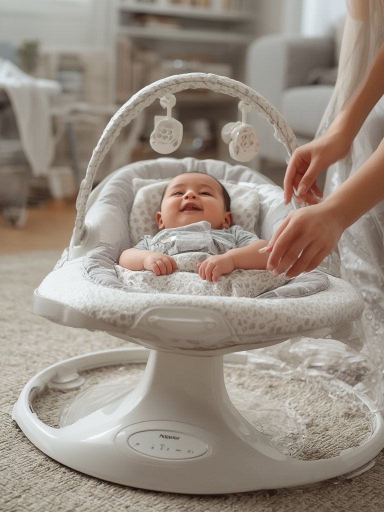 baby swing in action