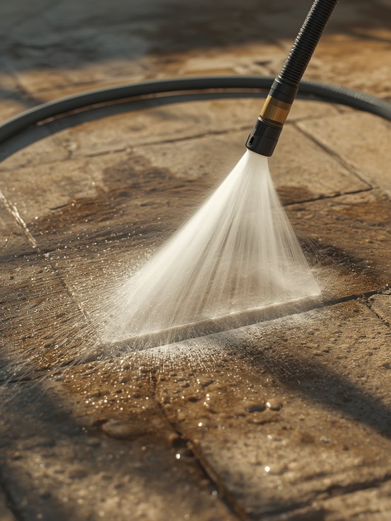 pressure hose in action