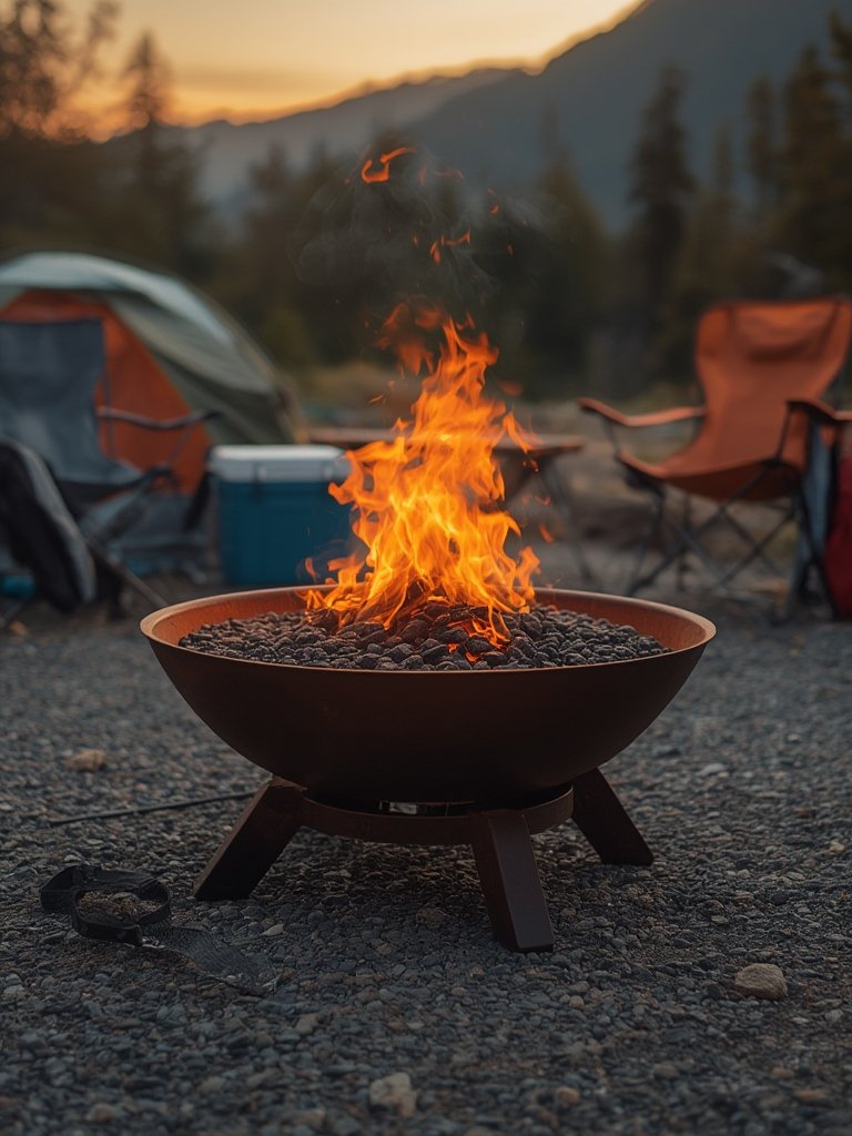 smokeless firepit in action