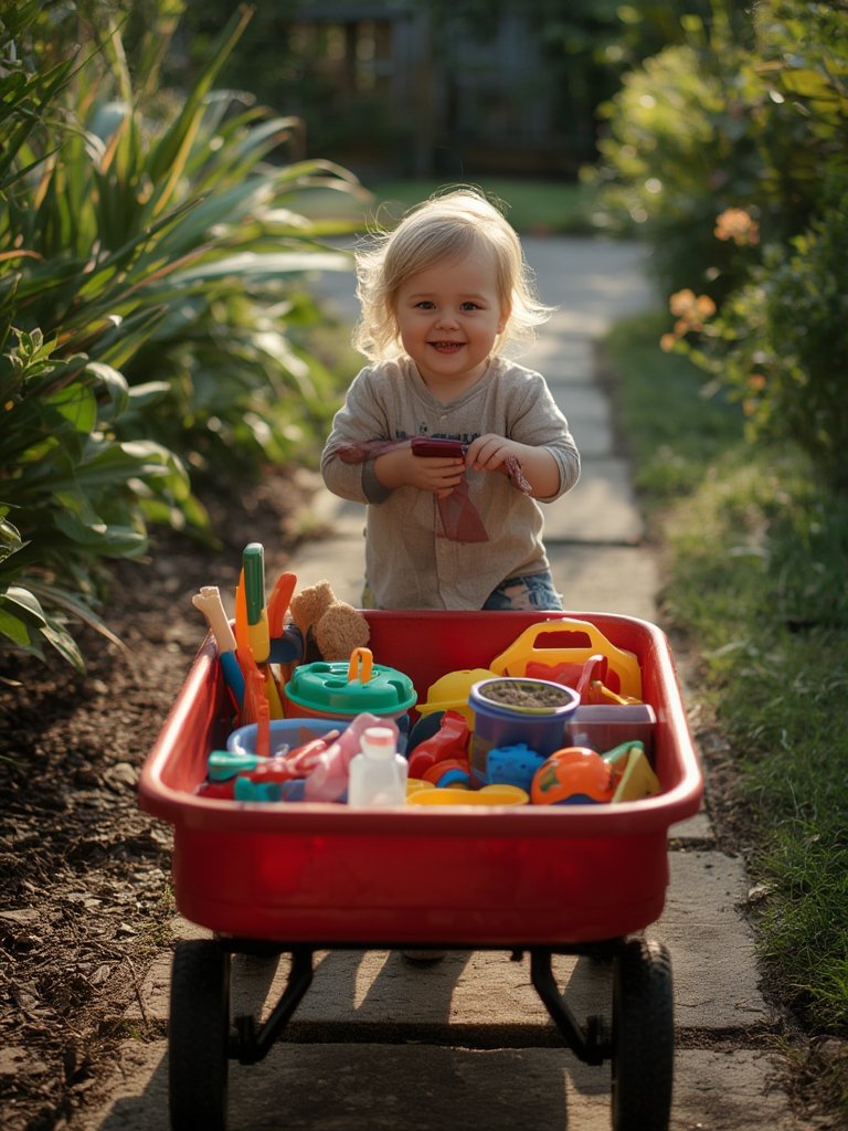 toddler wagon in action