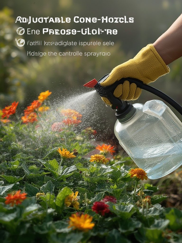 garden sprayer in action