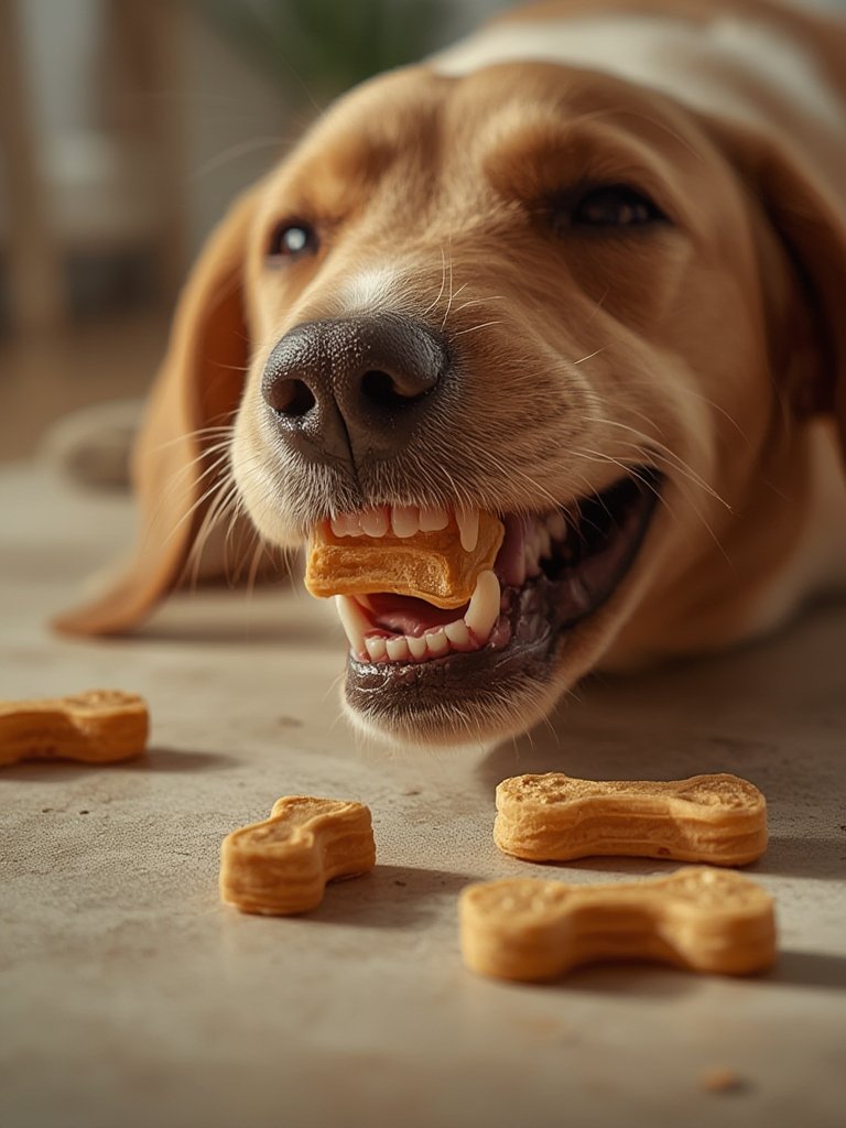 SmartBones Mini Peanut Chews for Dogs: Are They a Safe Rawhide-Free Treat? 2 peanut chews in action