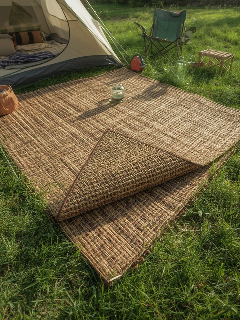 outdoor rug in action