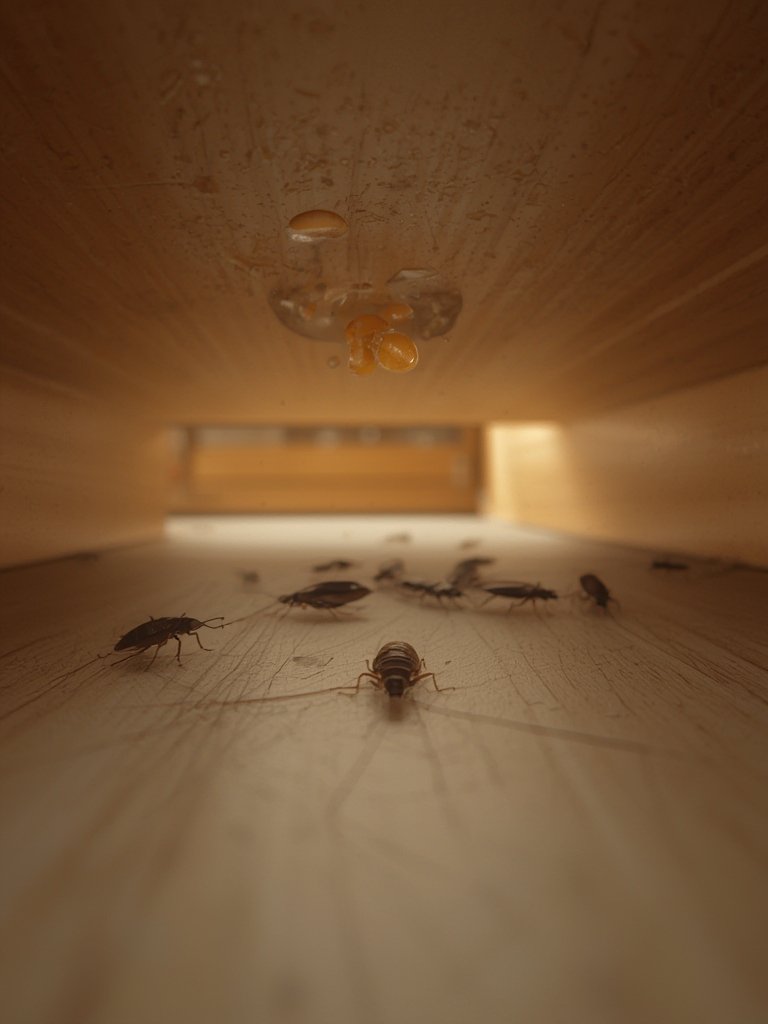 cockroach bait in action