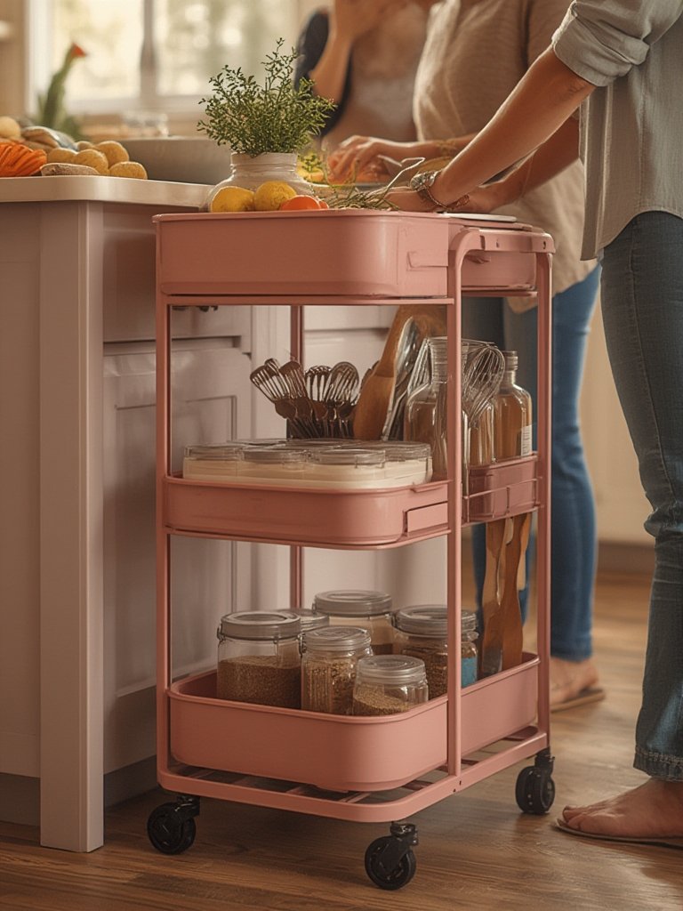 utility cart in action