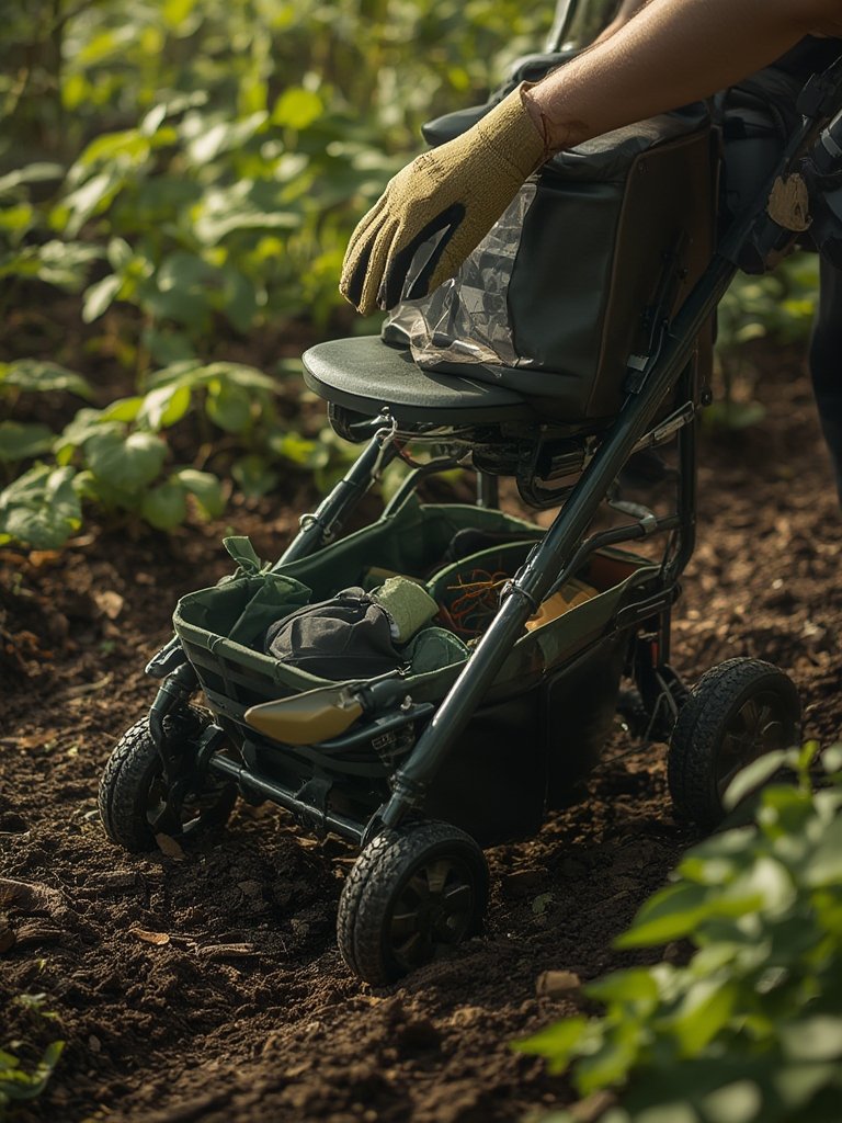 garden scooter in action