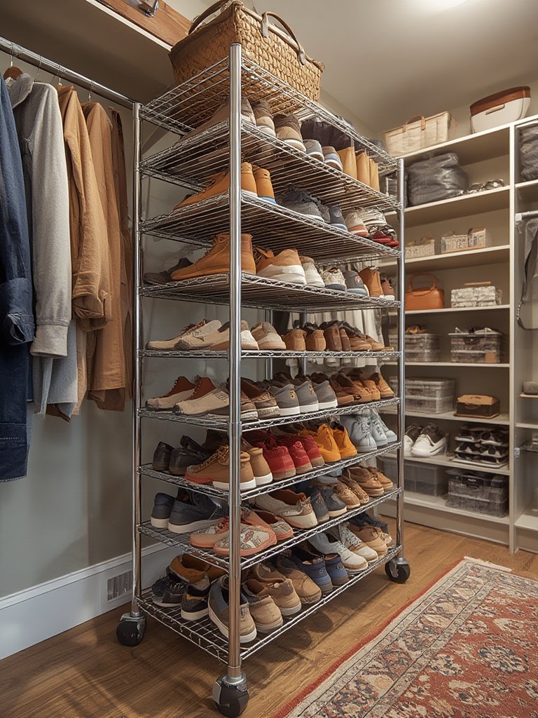 shoe rack in action