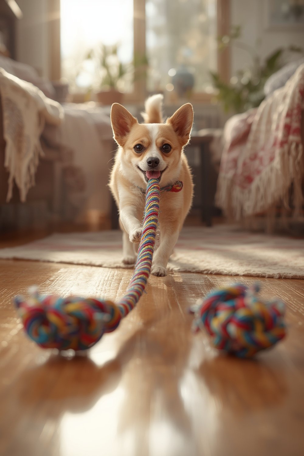 Mammoth Flossy Chews Color Rope Tug for Dogs: Is This Rope Toy Durable Enough for Heavy Chewers? 1 rope toy product view