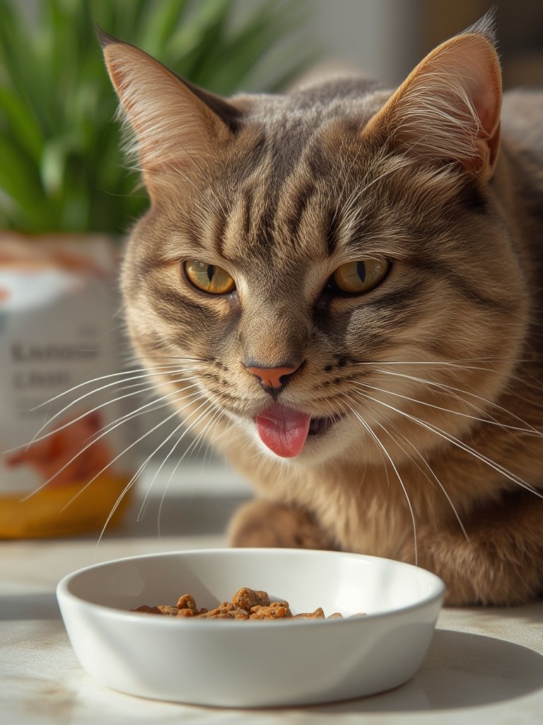 cat treats in action