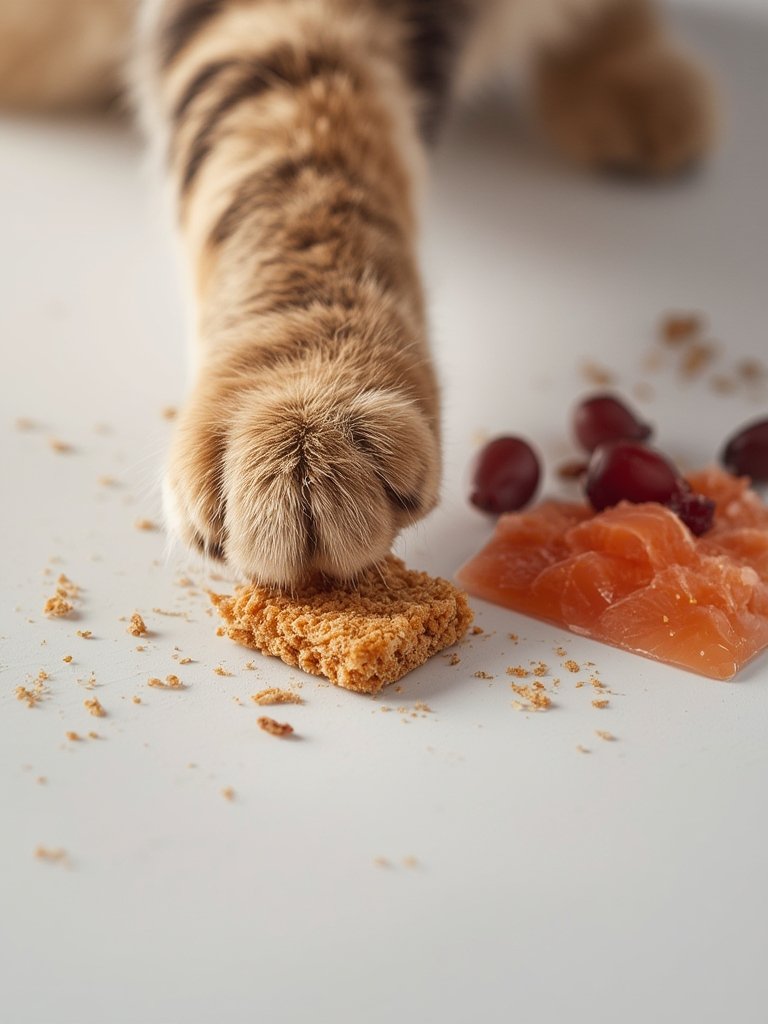 cat treats in action