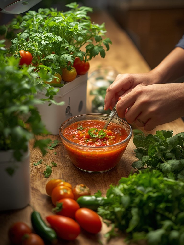 salsa garden in action