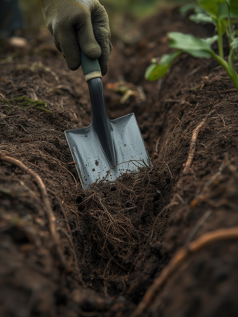 root shovel in action