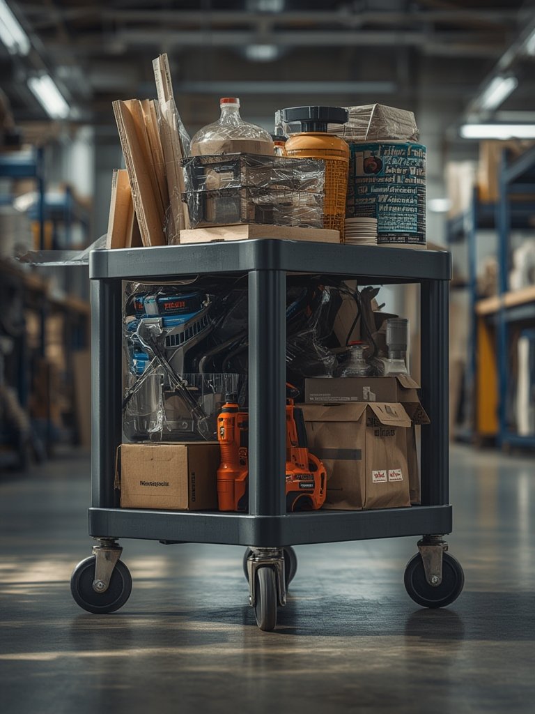 utility cart in action