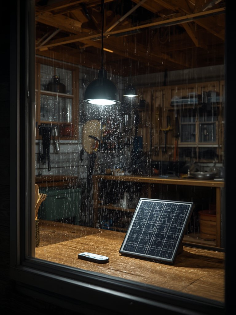 solar pendant in action