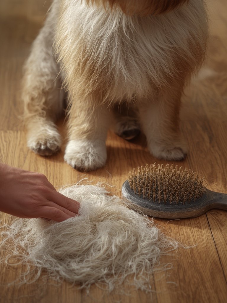 SleekEZ Dog Brush Review 2026: Real Shedding Results for Short & Long Coats 2 dog brush in action