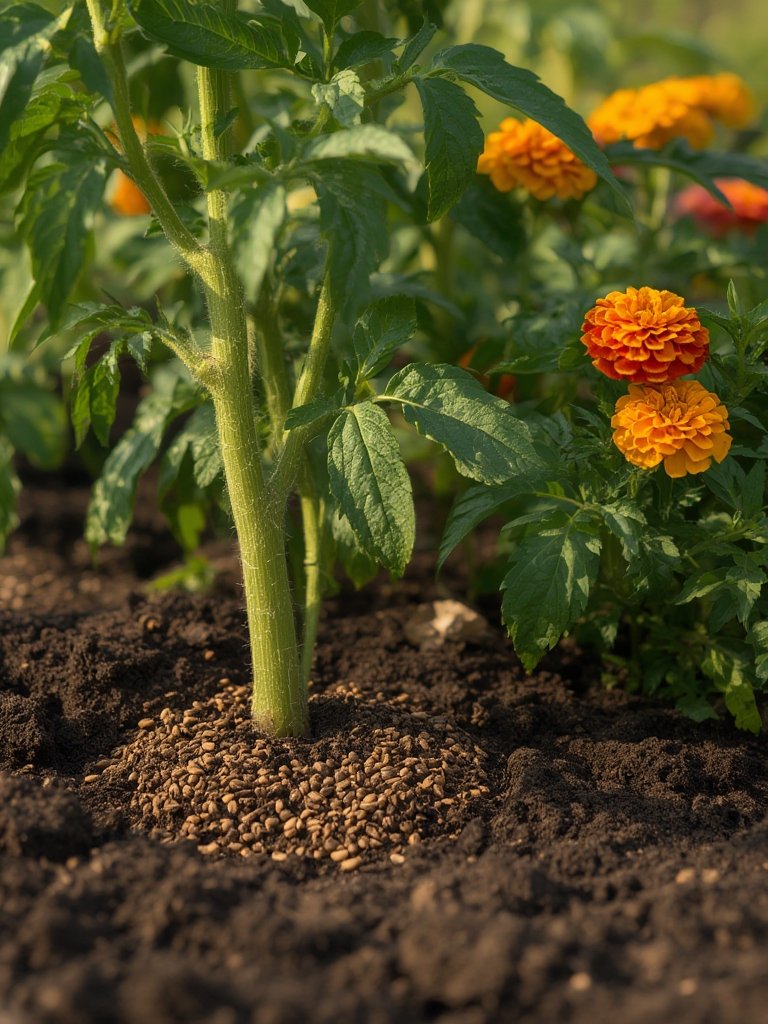 plant fertilizer in action