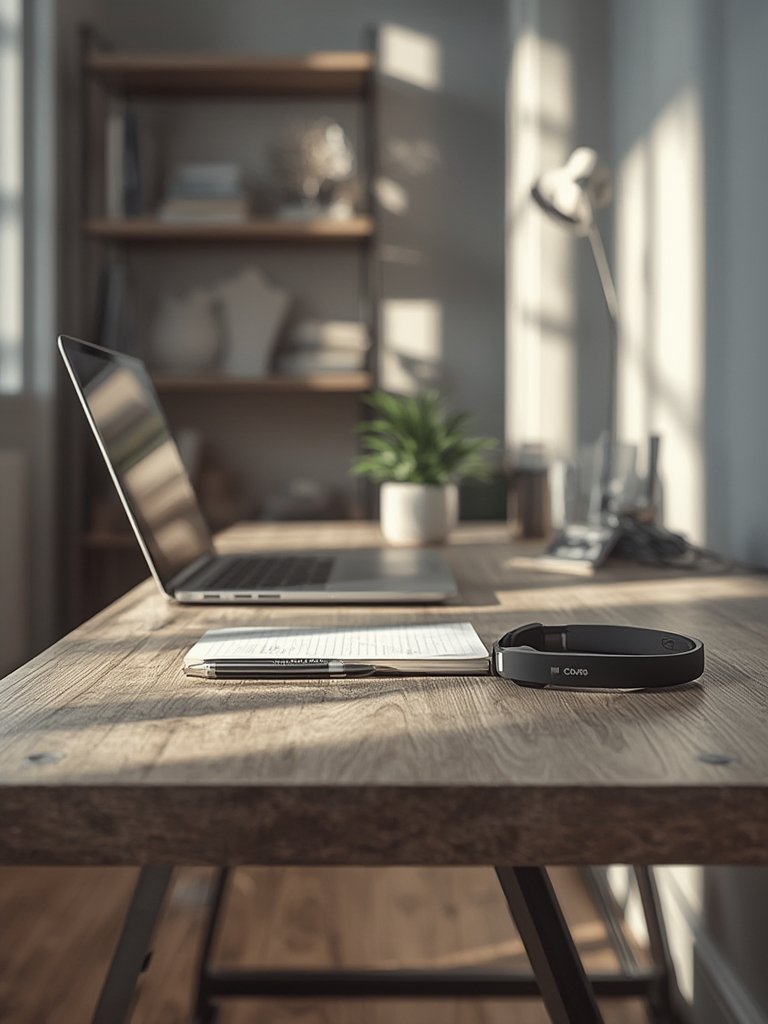 computer desk in action