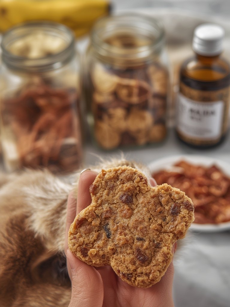 dog treats in action