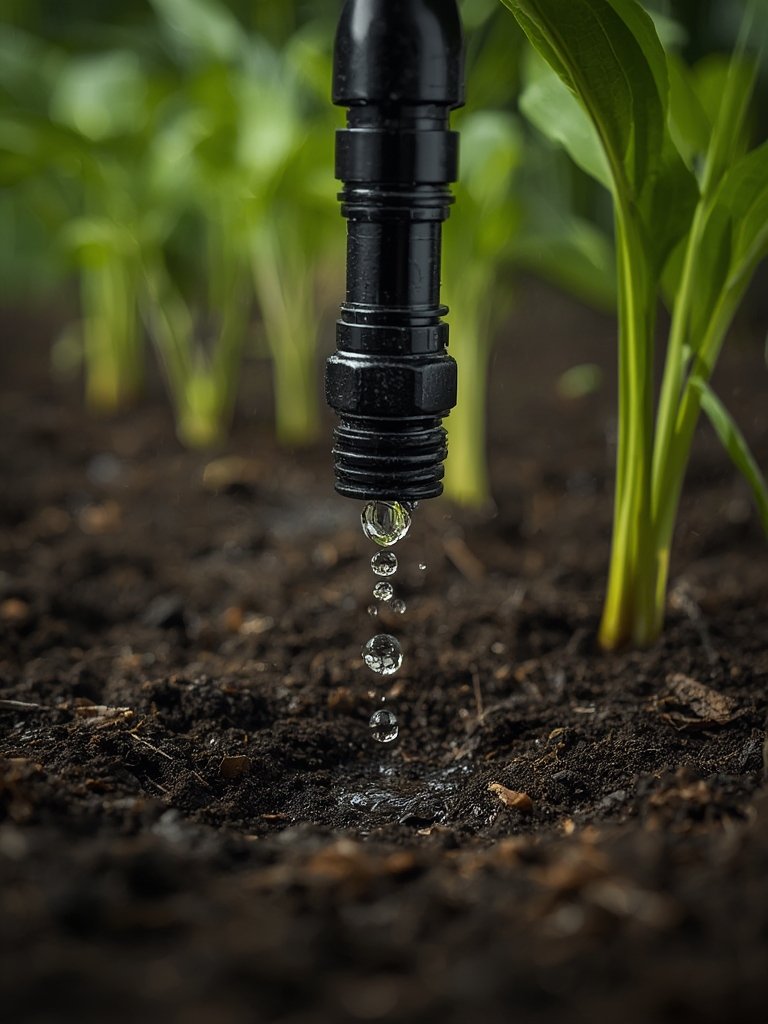 drip emitter in action