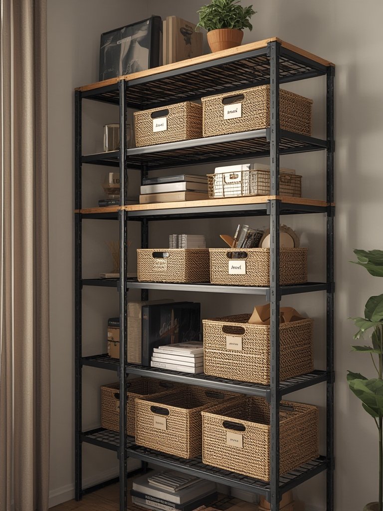 Amazon Basics 2-Shelf Stackable Storage for Closets and Small Rooms: Does It Hold Up? 2 storage shelf in action