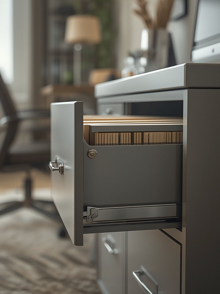 locking cabinet in action