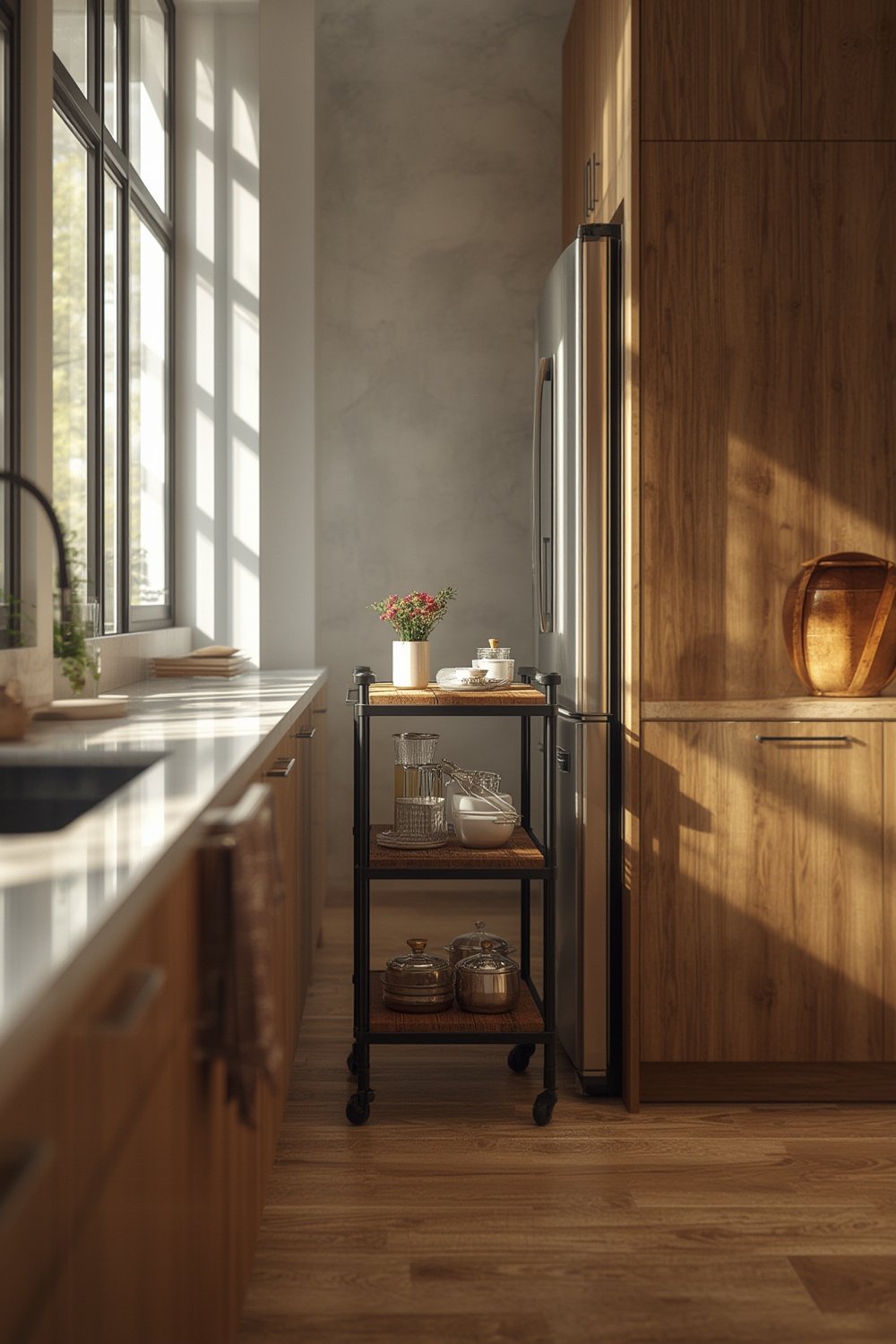 VASAGLE Narrow Storage Cart for Tight Kitchen or Laundry Spaces: Is It a Good Fit? 1 storage cart product view