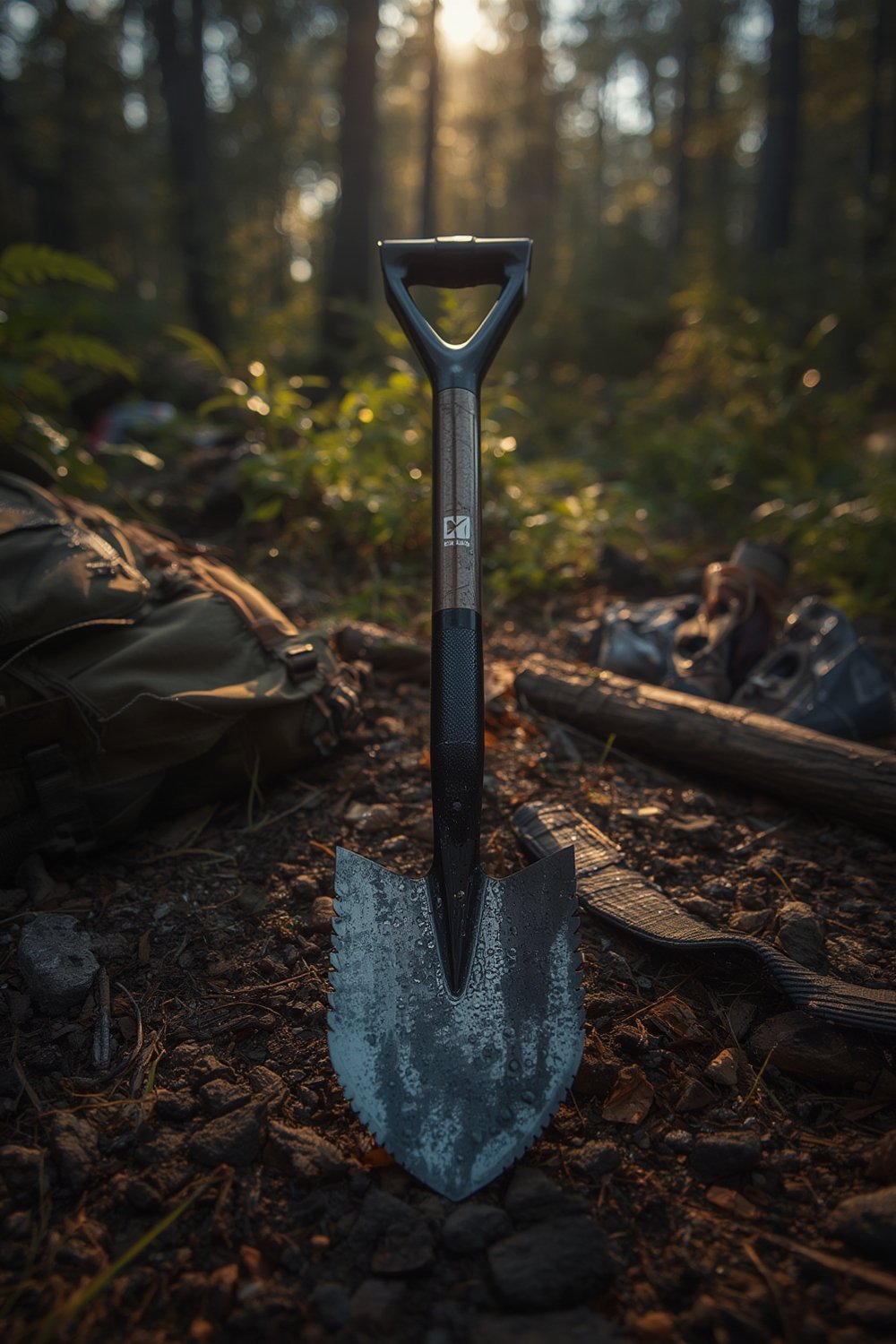 survival shovel product view