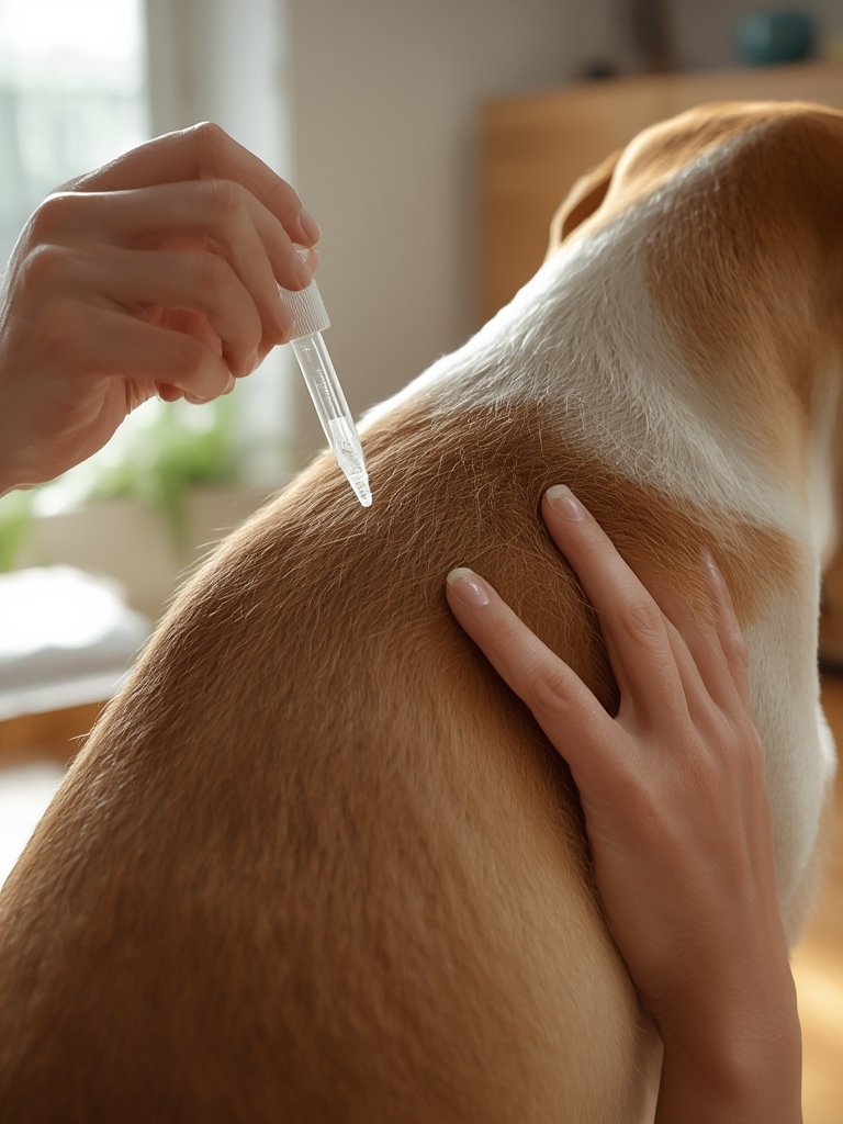 flea treatment in action