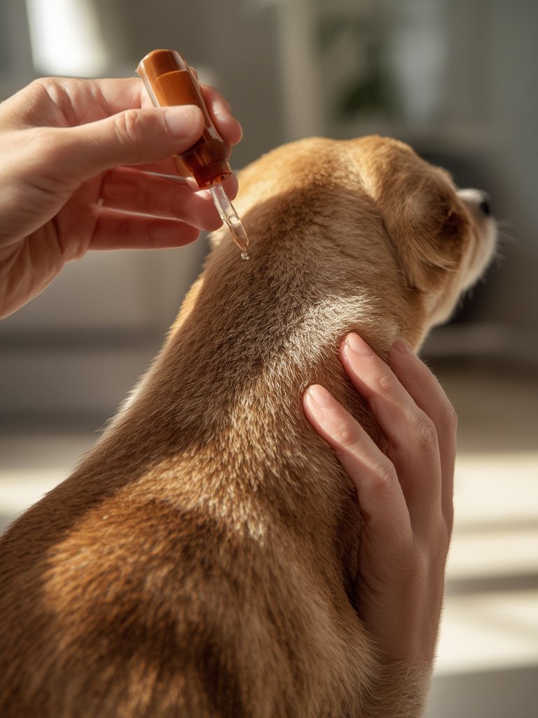 Before You Buy FRONTLINE Plus Flea Drops for Small Dogs: What Pet Owners Need to Know 2 flea drops in action