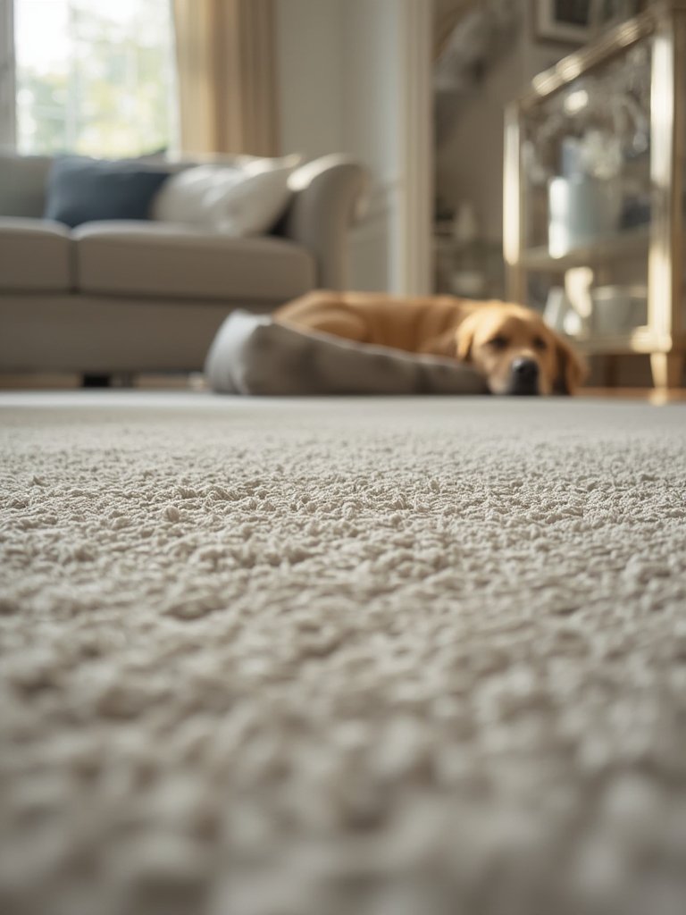 flea spray in action