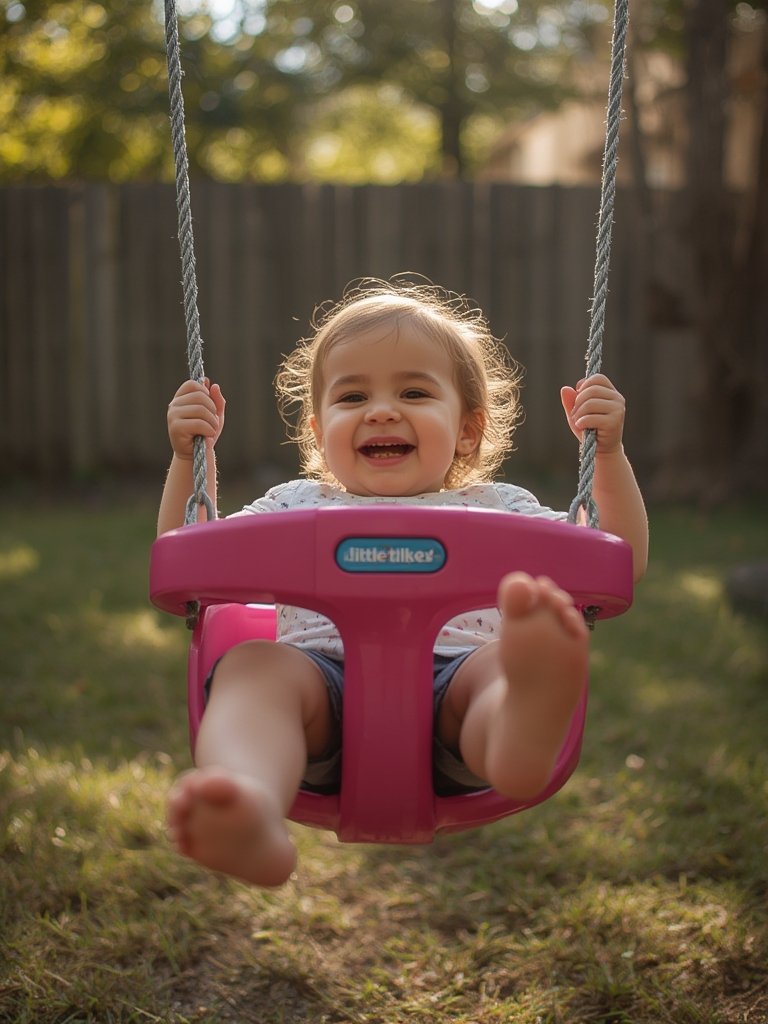 baby swing in action