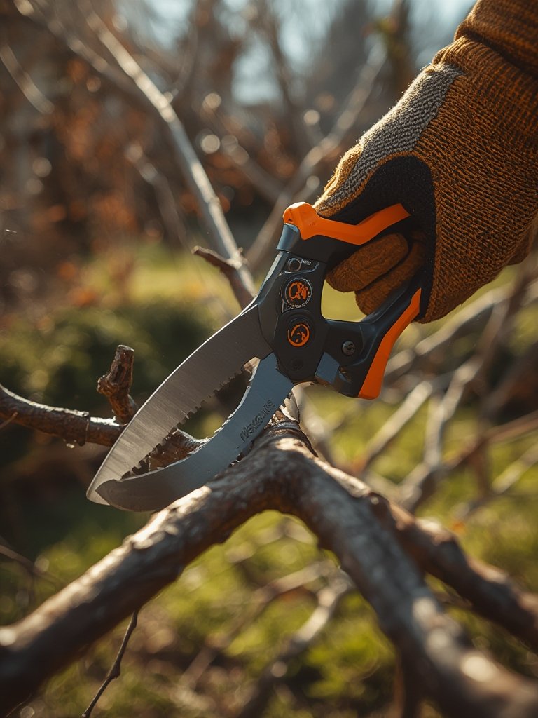 garden loppers in action
