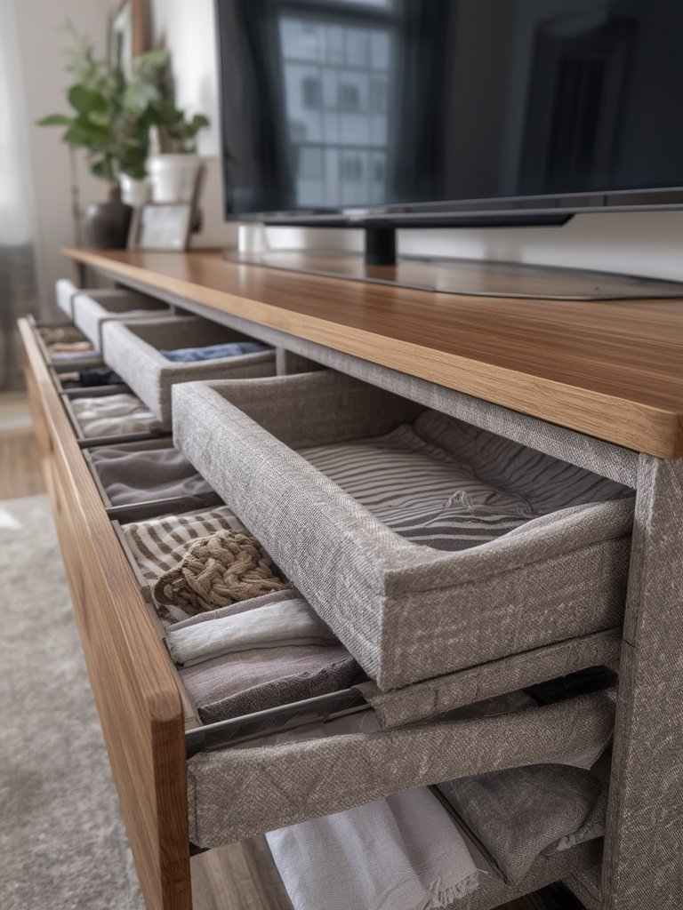 OLIXIS 8-Drawer Dresser TV Stand for Small Bedrooms and 45-Inch TVs 2 dresser tv in action