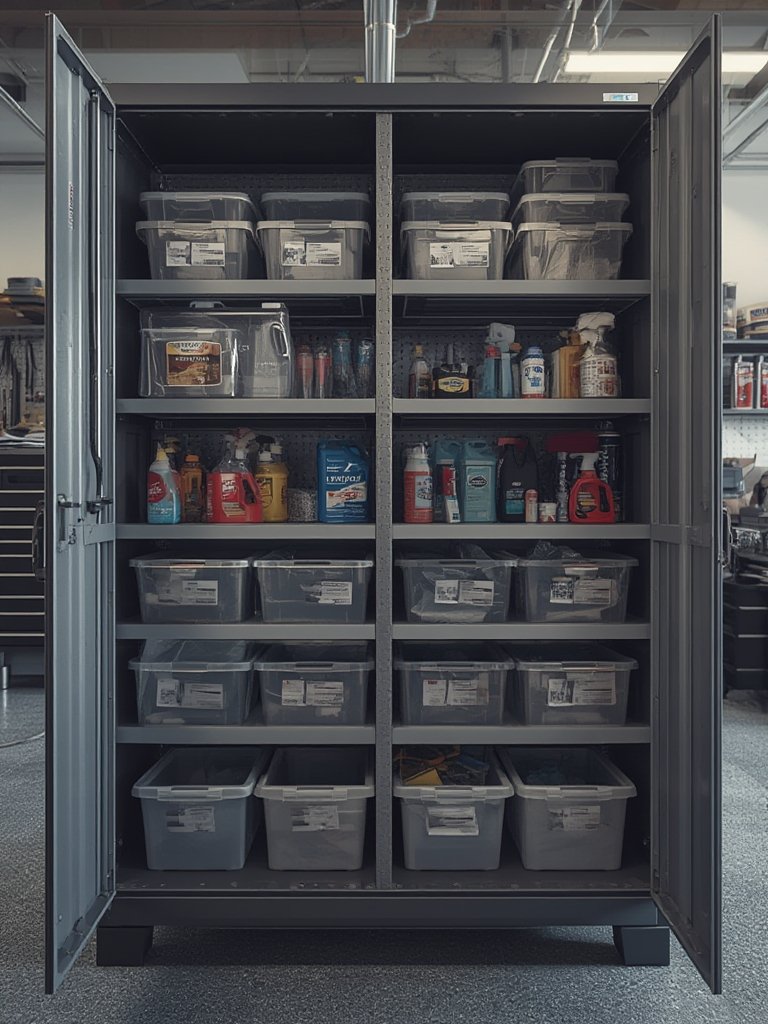 storage cabinet in action