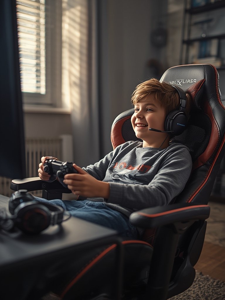 gaming chair in action