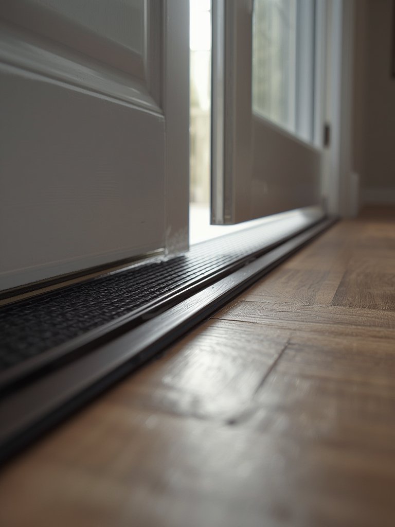 door sweep in action